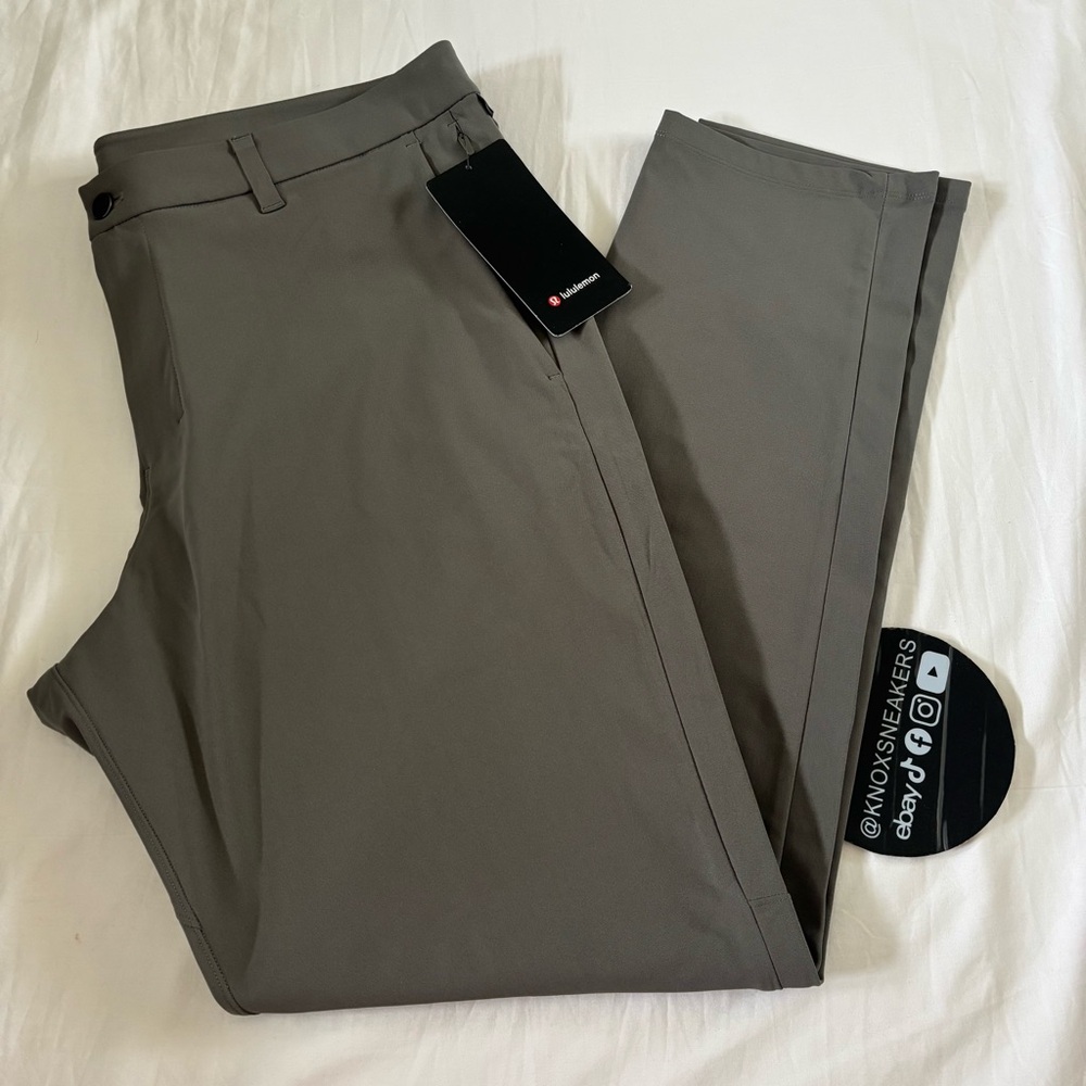 Lululemon Commission Pant Slim Warpstreme 34”L GRSG Gary Green Men's Size 40